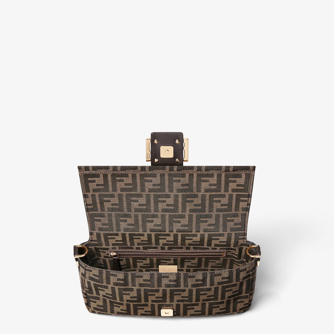 FENDI Baguette® Tobacco brown FF jacquard fabric bag - Image 4